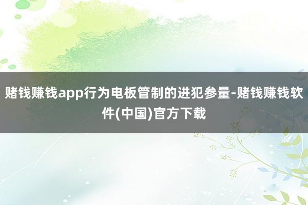 赌钱赚钱app行为电板管制的进犯参量-赌钱赚钱软件(中国)官方下载