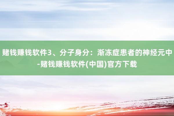 赌钱赚钱软件3、分子身分：渐冻症患者的神经元中-赌钱赚钱软件(中国)官方下载
