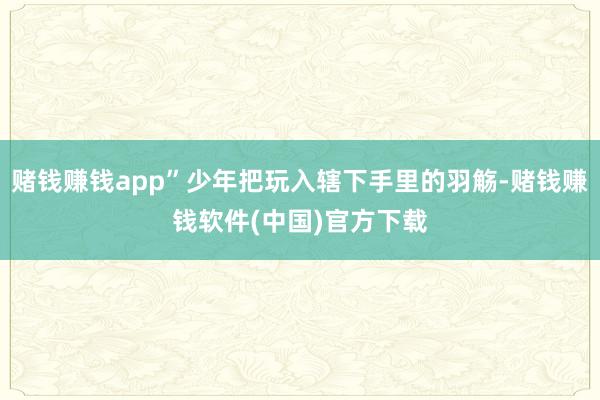 赌钱赚钱app”少年把玩入辖下手里的羽觞-赌钱赚钱软件(中国)官方下载