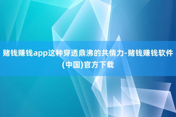 赌钱赚钱app这种穿透鼎沸的共情力-赌钱赚钱软件(中国)官方下载